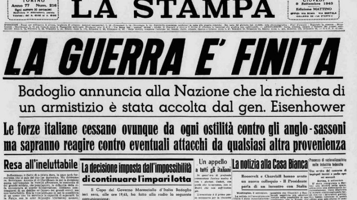 L’8 settembre 1943 Badoglio annuncia l’armistizio